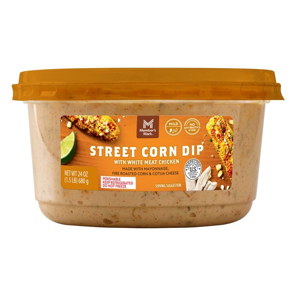 21. Member’s Mark Street Corn Dip with White Meat Chicken, 24 oz. — $7.74