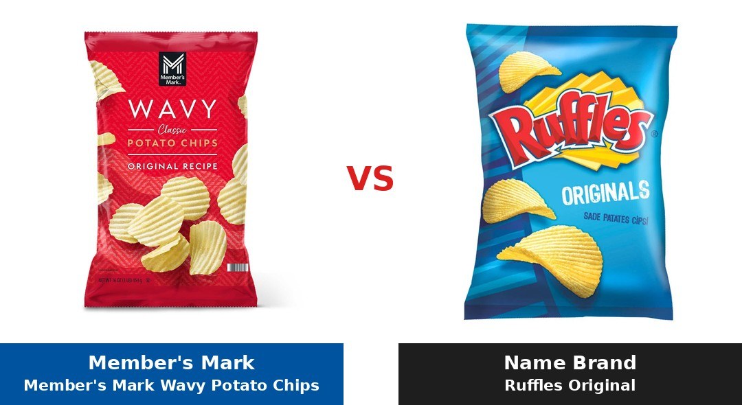 Member's Mark Wavy Potato Chips (Member's Mark) vs Ruffles Original comparison