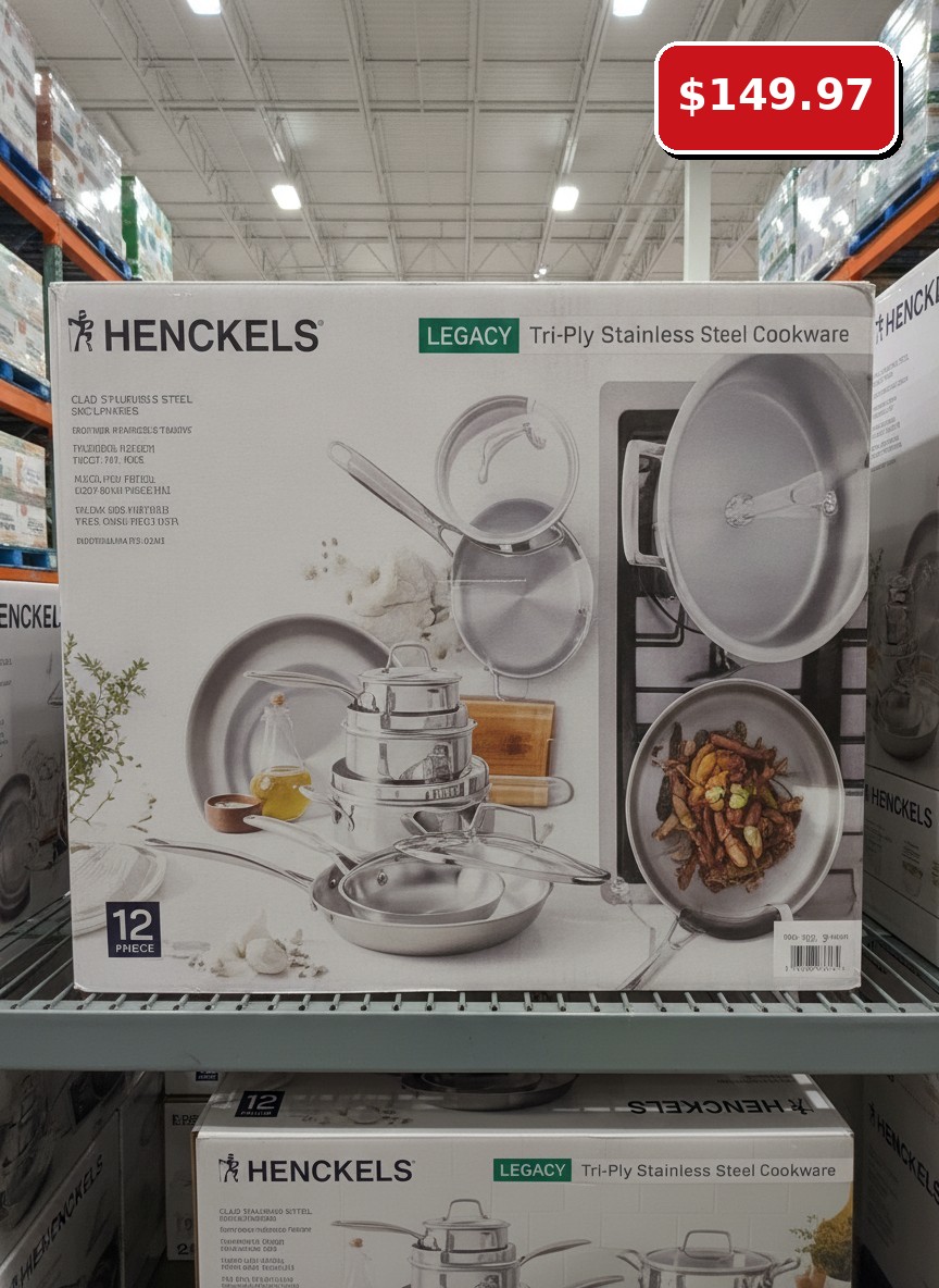 HENCKELS CLAD STAINLESS STEEL COOKWARE SET 12-PIECE