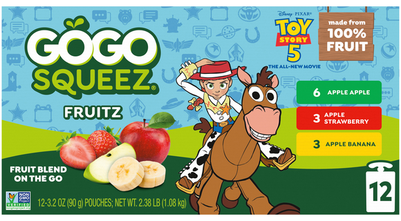 GoGo squeeZ Variety Pack Applesauce Pouches - 12 ct