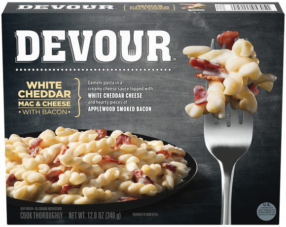 DEVOUR White Cheddar Mac & Cheese with Bacon Frozen Meal