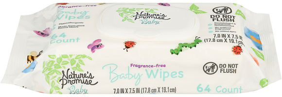Nature's Promise Fragrance Free Baby Wipes Pop-Top