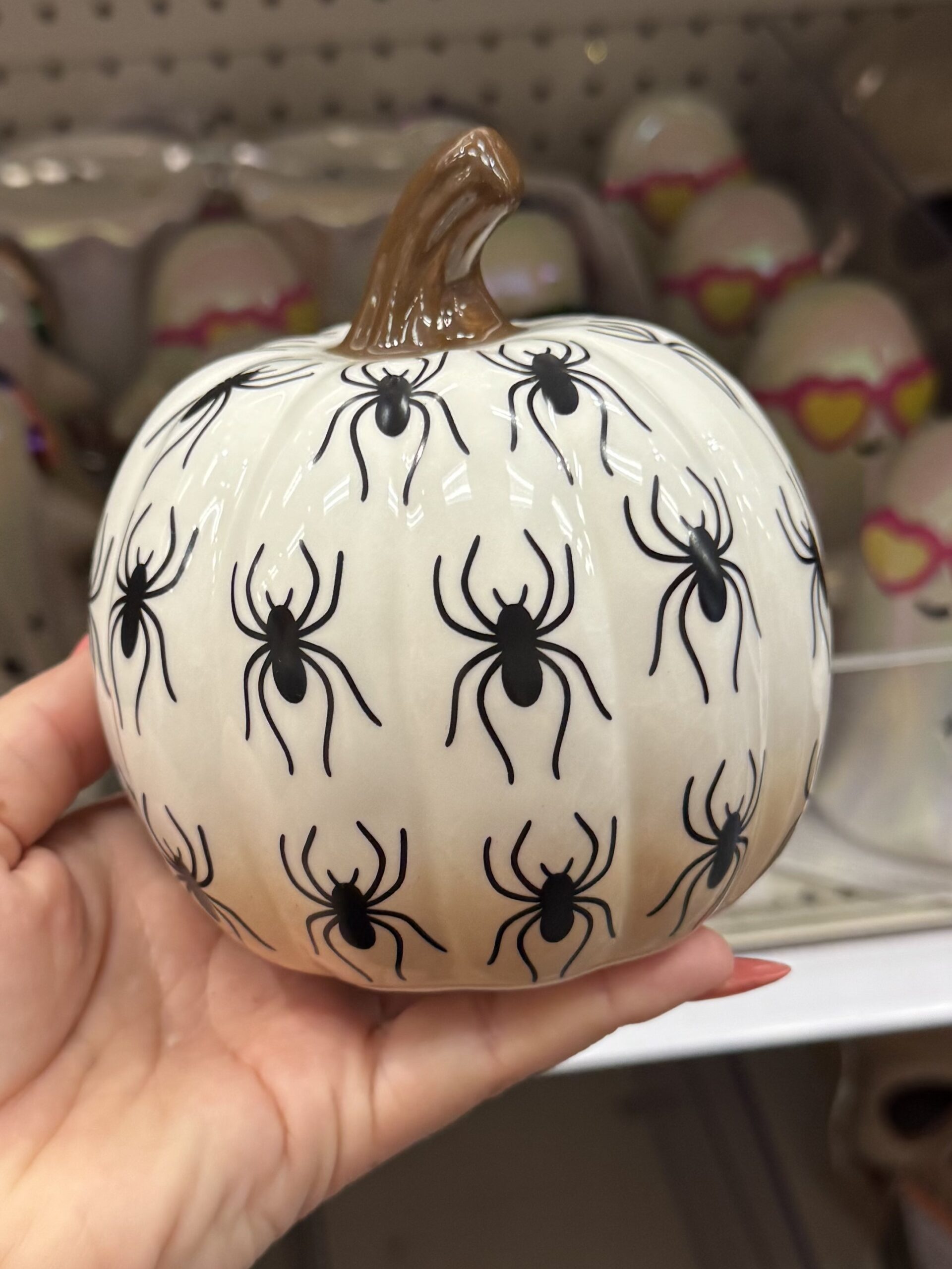 20" Medium Spider Pumpkin Head Eyeball with Orange and - in store