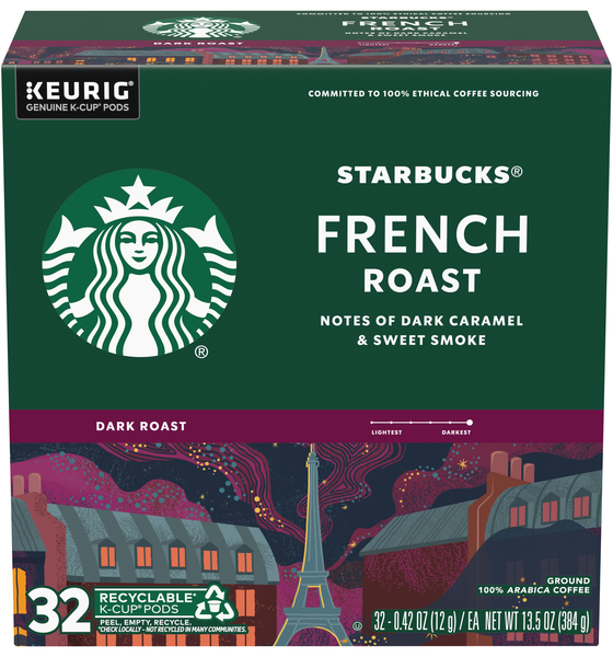 Starbucks French Roast Dark Roast K-Cup Coffee Pods