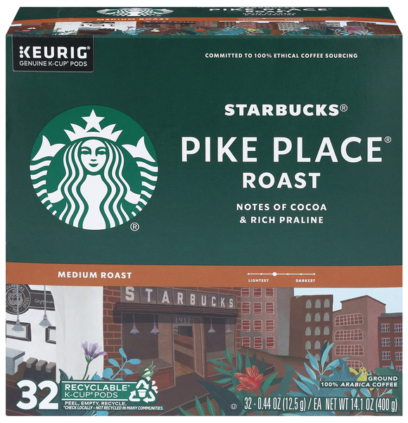 Starbucks Pike Place Medium Roast K-Cup Coffee Pods