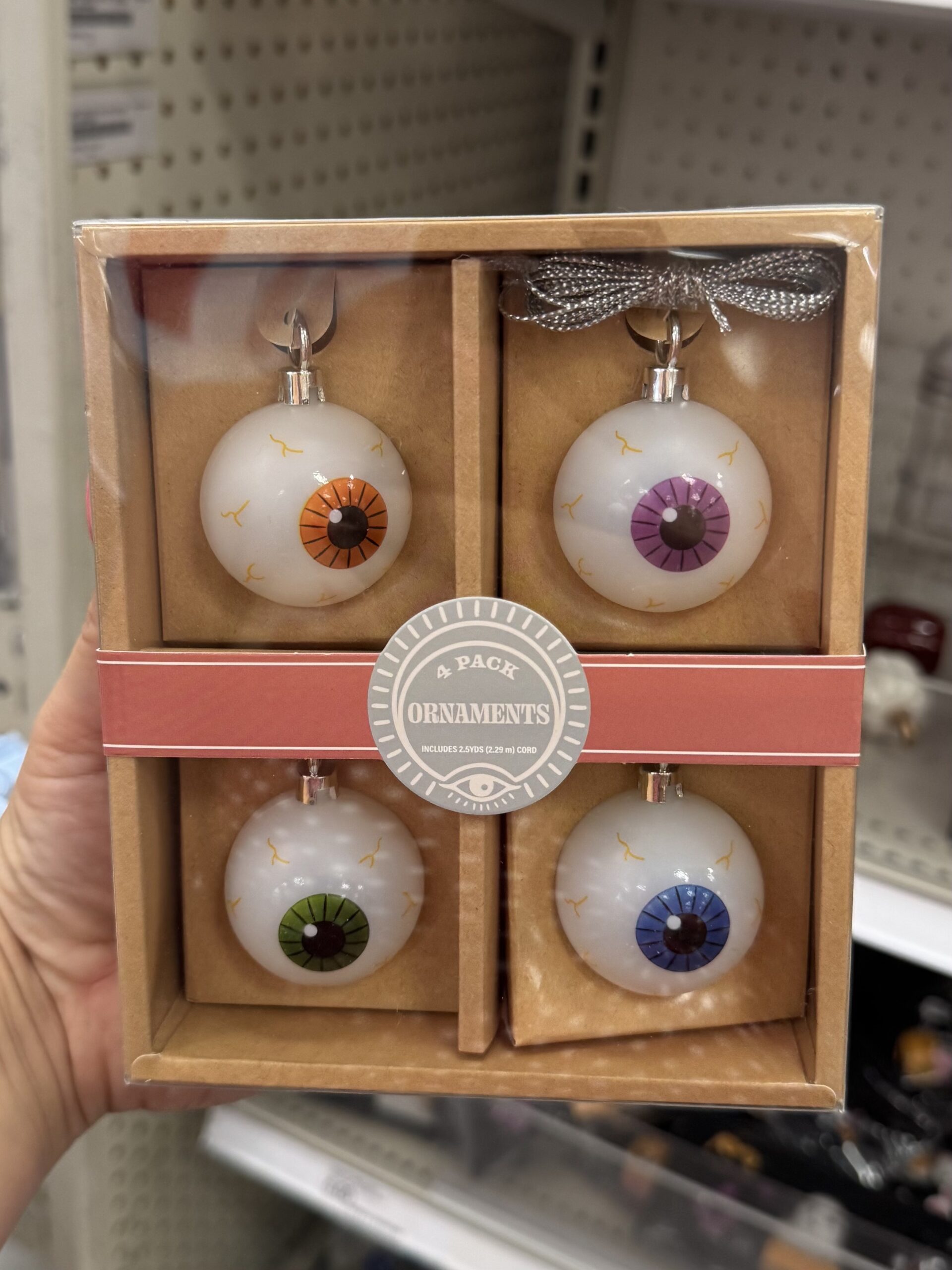 Eyeball Ornaments 4 Pack - in store