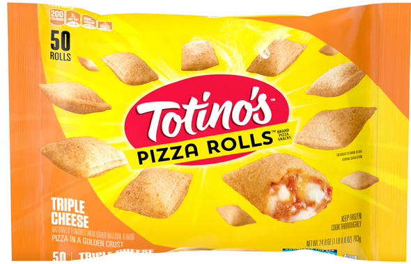 Totino's Triple Cheese Pizza Rolls Snacks - 50 ct Frozen