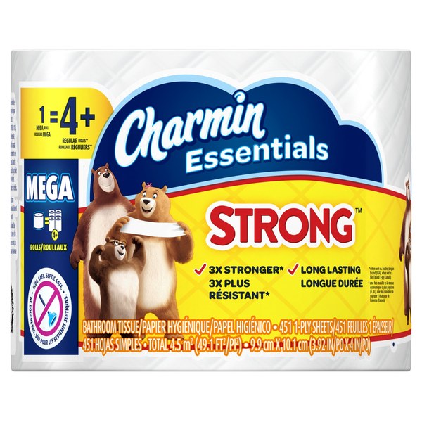 Charmin Essentials Strong Mega Rolls - $1.25 - Charmin