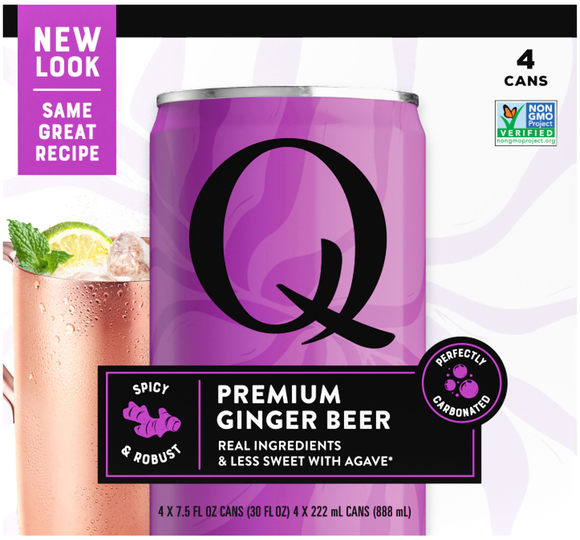 Q Premium Ginger Beer - 4 pk