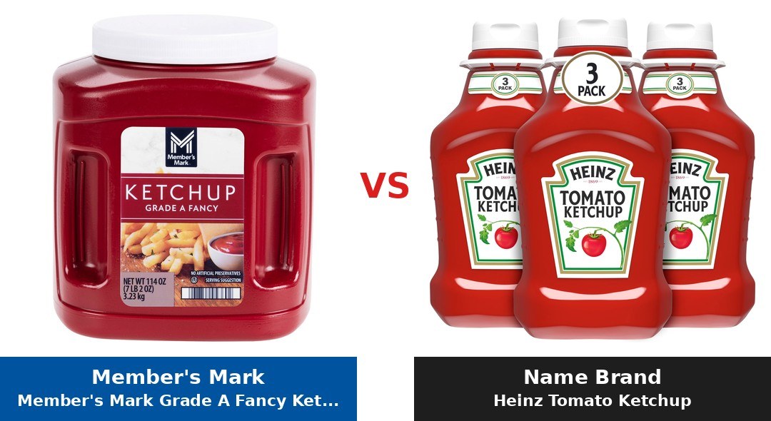 Member's Mark Grade A Fancy Ketchup (Member's Mark) vs Heinz Tomato Ketchup comparison