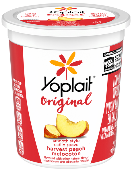 Yoplait Original Low Fat Harvest Peach Yogurt