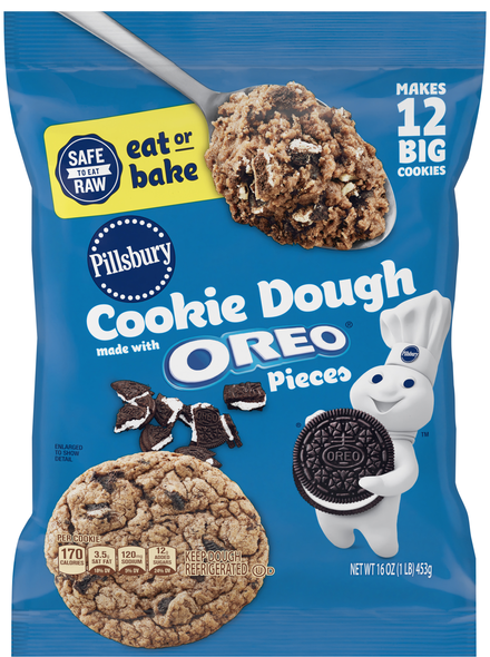 Pillsbury Cookie Dough with Oreo Pieces - 12 ct