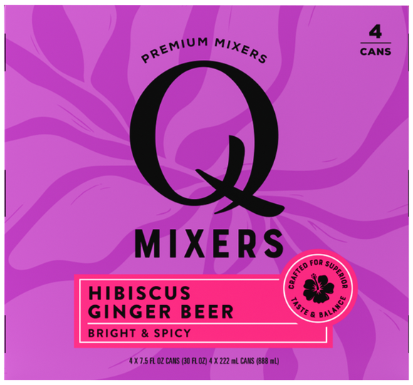 Q Hibiscus Ginger Beer - 4 pk