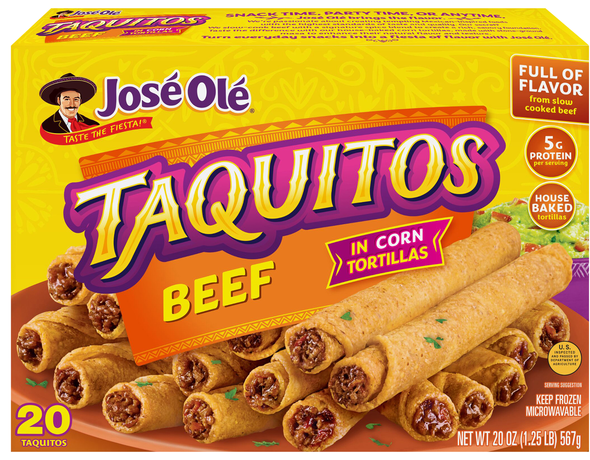 Jose Ole Beef Taquitos - 20 ct Frozen