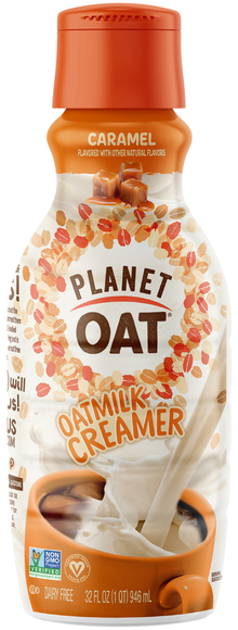 Planet Oat Dairy Free Caramel Flavored Oatmilk Coffee Creamer