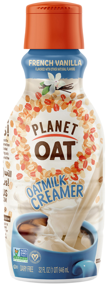 Planet Oat Dairy Free French Vanilla Flavored Oatmilk Coffee Creamer
