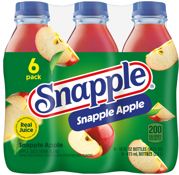Snapple Apple Juice - 6 pk Plastic