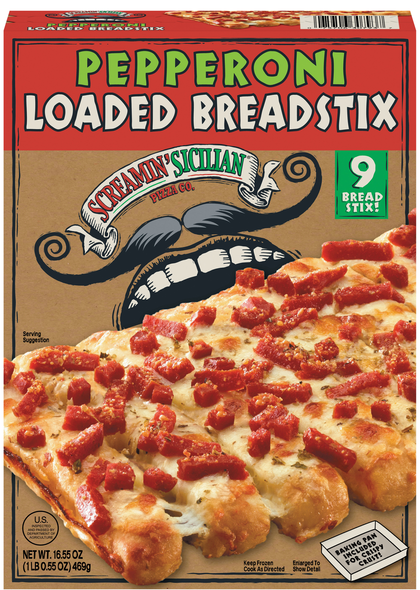 Screamin' Sicilian Pepperoni Loaded Breadstix - 9 ct Frozen