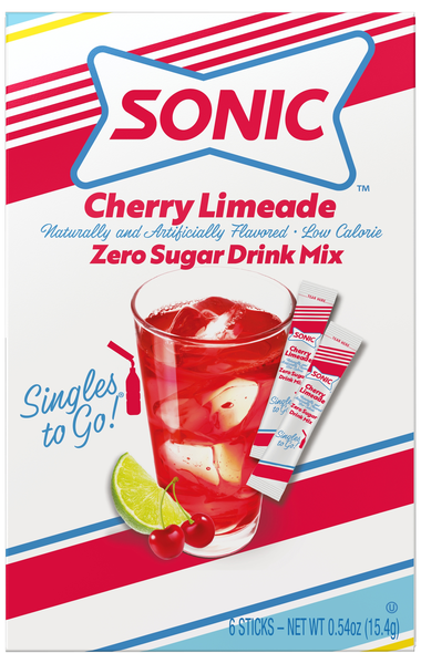 Sonic Zero Sugar Cherry Limeade Drink Mix - 6 ct