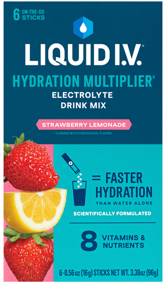 Liquid I.V. Strawberry Lemonade Electrolyte Drink Mix Sticks - 6 ct