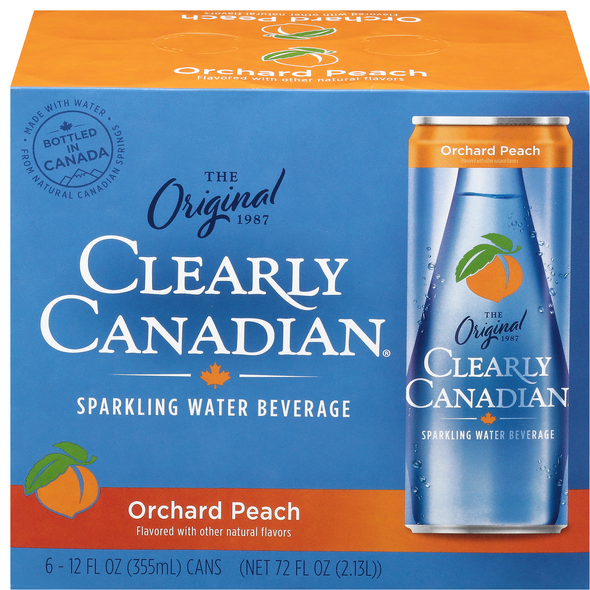 Clearly Canadian Orchard Peach Sparkling Water Beverage - 6 pk