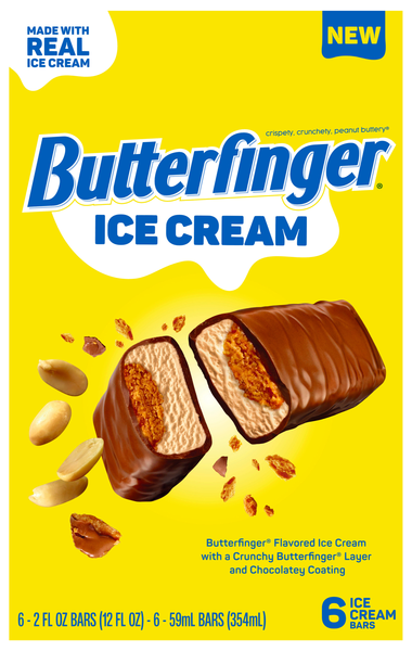 Butterfinger Ice Cream Bars - 6 ct
