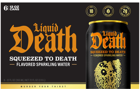 Liquid Death Squeezed to Death Flavored Sparkling Water - 6 pk