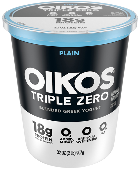 Oikos Triple Zero Non Fat Plain Greek Yogurt