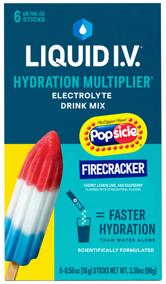 Liquid I.V. Popsicle Firecracker Electrolyte Drink Mix Sticks - 6 ct