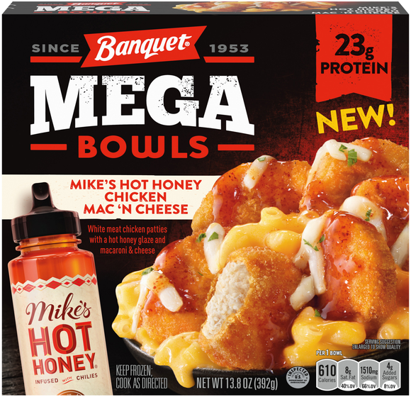 Banquet MEGA Bowls Mike's Hot Honey Chicken Mac 'n Cheese Frozen Meal