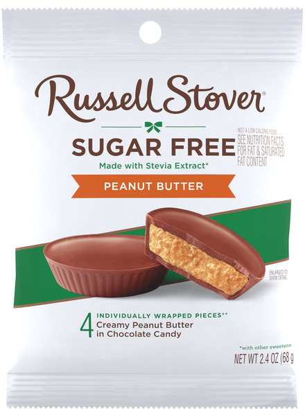 Russell Stover Sugar Free Peanut Butter Cup Chocolate Candy