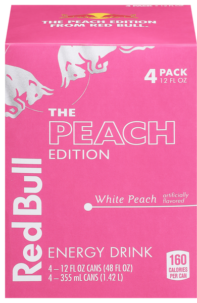 Red Bull The Summer Edition White Peach Energy Drink - 4 pk
