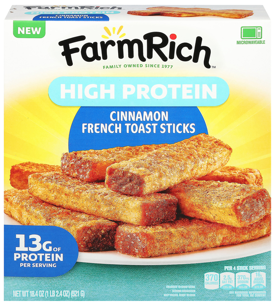 Farm Rich High Protein Cinnamon French Toast Sticks Frozen