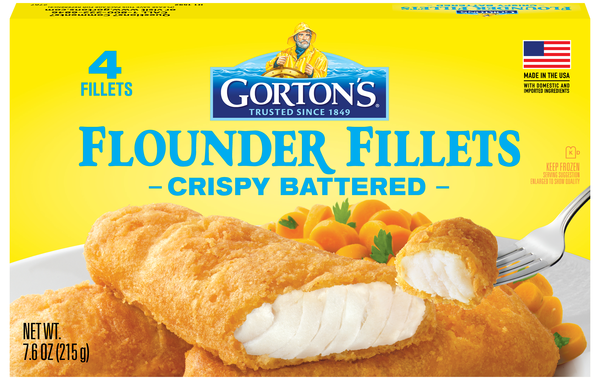 Gorton's Crispy Battered Flounder Fillets - 4 ct Frozen