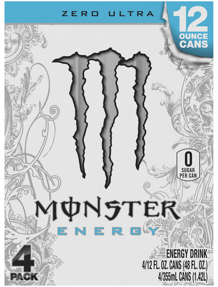 Monster Zero Ultra Energy Drink - 4 pk