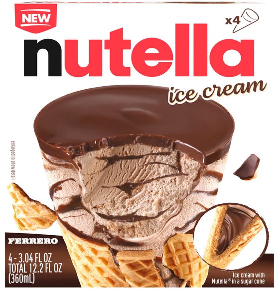 Nutella Ice Cream Cones - 4 pk