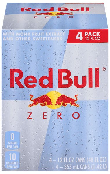 Red Bull Zero Energy Drink - 4 pk