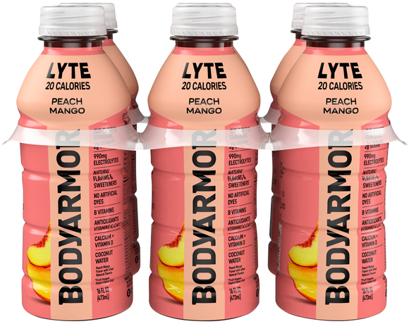 BODYARMOR Lyte Peach Mango Sports Drink - 6 pk