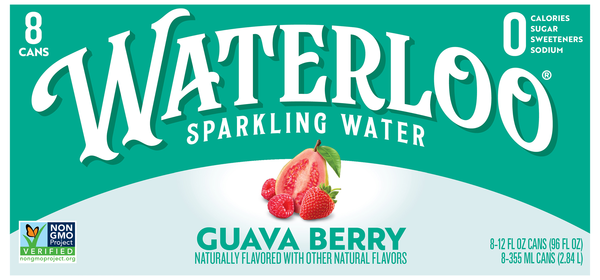 Waterloo Guava Berry Sparkling Water - 8 pk