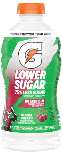 Gatorade Lower Sugar Glacier Cherry Electrolyte Beverage