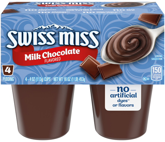 Swiss Miss Milk Chocolate Pudding Cups - 4 ct