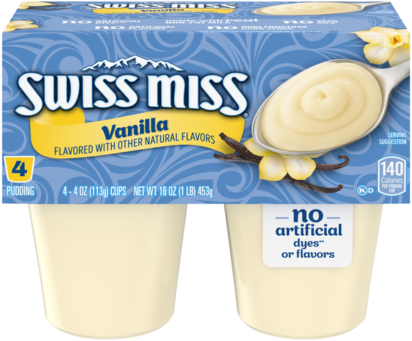 Swiss Miss Vanilla Pudding Cups - 4 ct