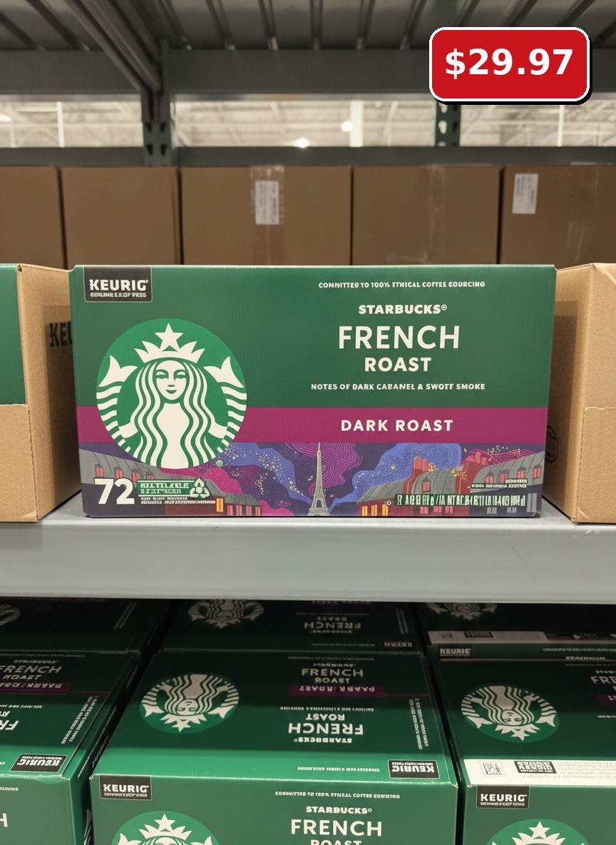 STARBUCKS FRENCH ROAST DARK ROAST 72 COUNT K-CUP PODS