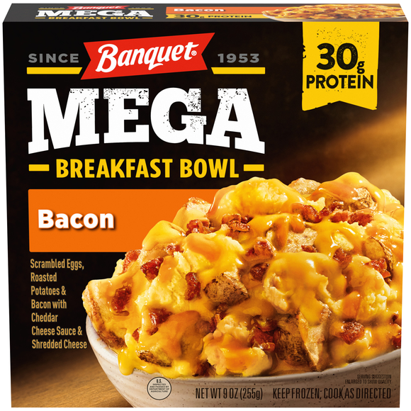 Banquet MEGA Breakfast Bowl Bacon Frozen Meal