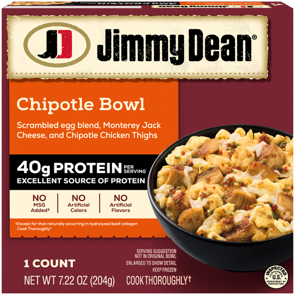 Jimmy Dean Chipotle Chicken & Egg Protein Breakfast Bowl Frozen