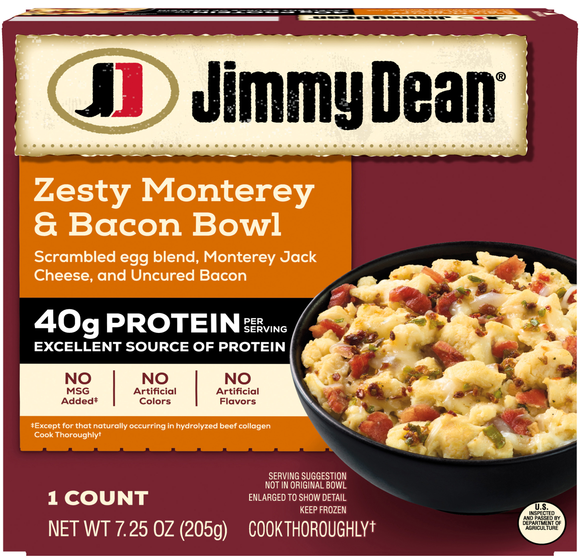 Jimmy Dean Zesty Monterey Bacon & Egg Protein Breakfast Bowl Frozen
