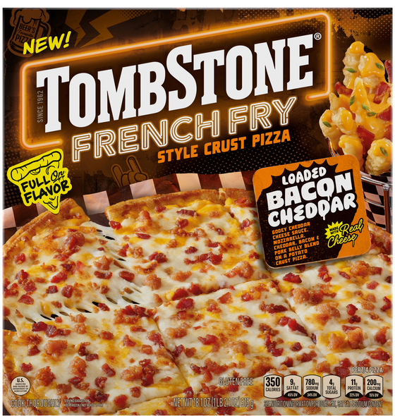 Tombstone French Fry Style Crust Loaded Bacon Cheddar Cheese Pizza Frozen