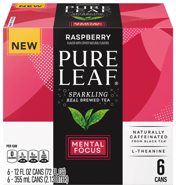 Pure Leaf Raspbery Sparkling Tea - 6 pk