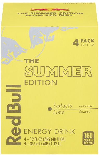 Red Bull The Summer Edition Sudachi Lime Energy Drink - 4 pk