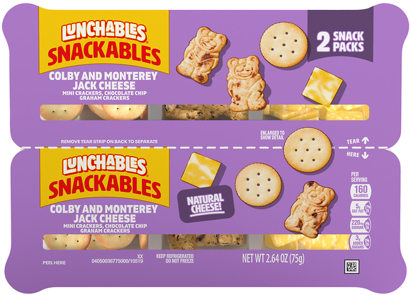 Lunchables Snackables Colby Monterey Jack Cheese Snack Pack - 2 ct